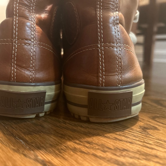 Converse Leather High Top Sneakers Brown - Picture 2 of 7